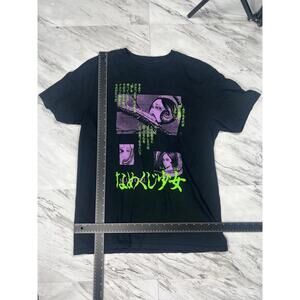 Anime Japanese Graphic T-Shirt Slug Girl Purple Green Print Size LARGE #8